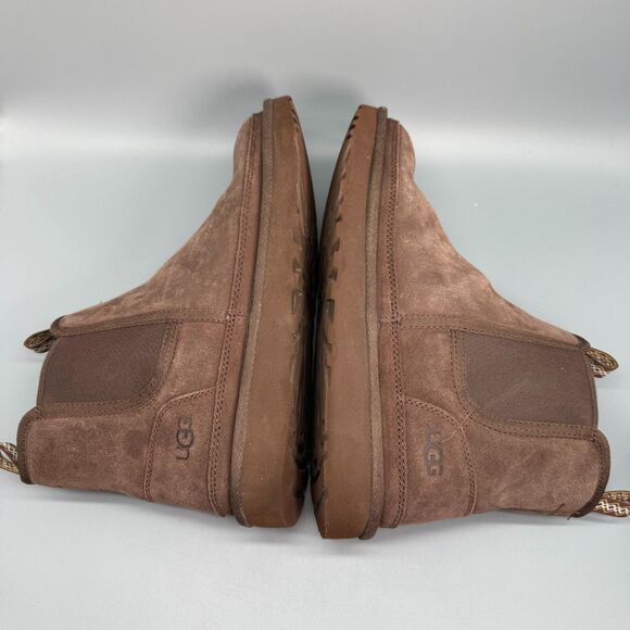 UGG Neumel Men's 11 Rocky Oak Suede Chelsea Boots Ankle Slip-On Round Toe Casual - Picture 8 of 10